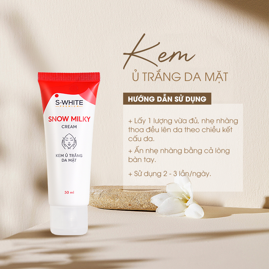 Kem ủ trắng da mặt S-White 50ml