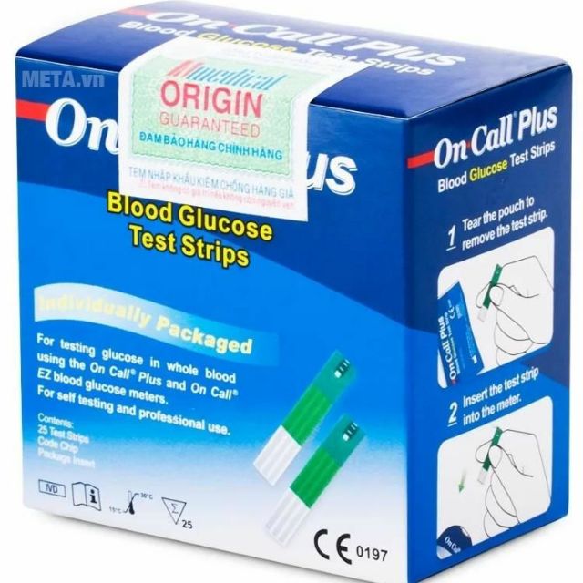 Hộp que thử tiểu đường on call plus
