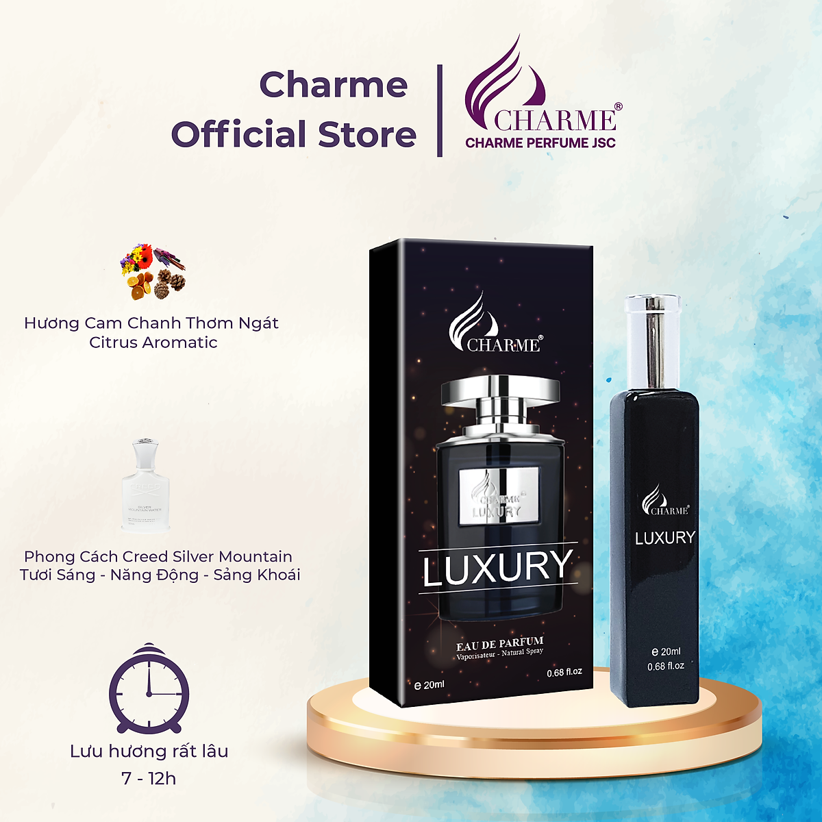 Nước hoa nam mini luxury - sang trọng, năng động, hiện đại