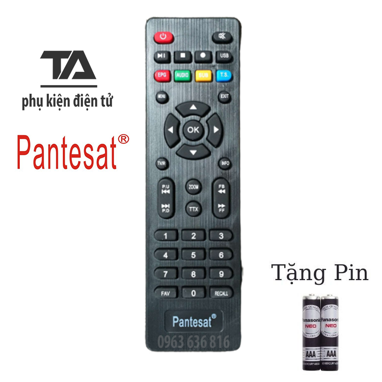 [ FREE SHIP ] ✔ Remote điều khiển đầu thu Pantesat - HÀNG TỐT