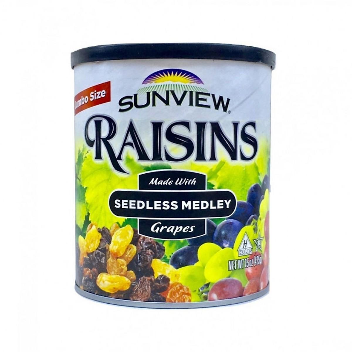 Nho Khô Mỹ Không Hạt Sunview Raisins 425g (Nho Thập Cẩm)
