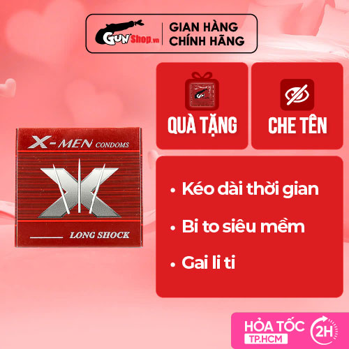 Bao cao su X.men bi to và gai li ti - Hộp 1 cái | GUNSHOP VIỆT NAM