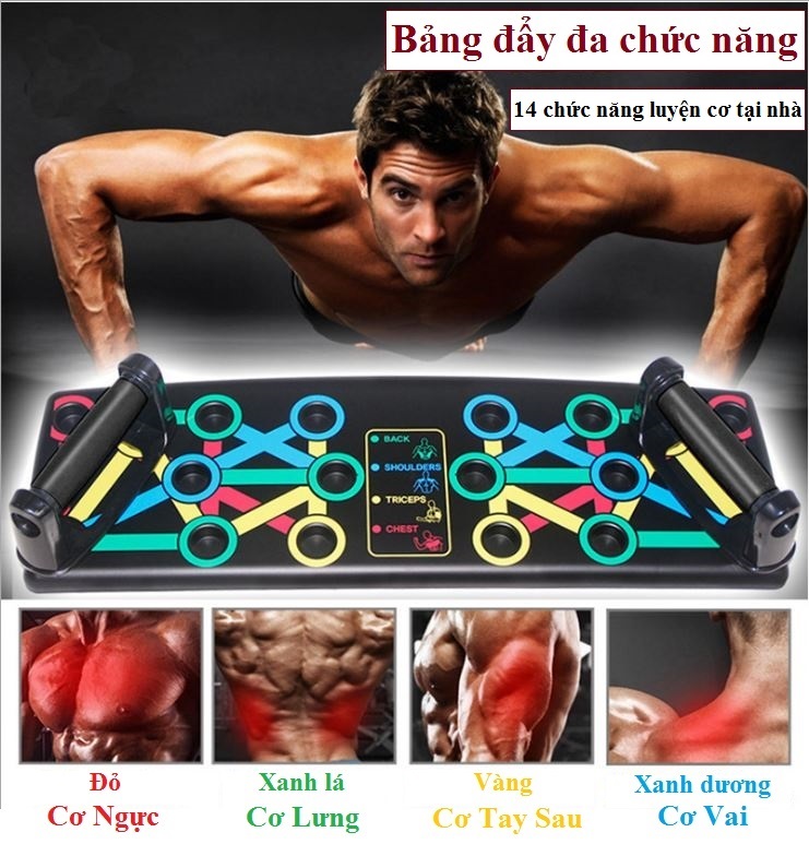 [HCM][ XẢ KHO ] Bộ Dụng Cụ Hít Đất Chống Đẩy Đa Dạng Bài Tập 14 In 1 Hướng Dẫn Tập Luyện Hít Đất Chống Đẩy Đúng Cách Luyện Tập Các Cơ: Cơ Ngực Cơ Vai Cơ Lưng Cơ Bắp Tay Hiệu Qủa Chất lIệu Cao Cấp Siêu Bền.