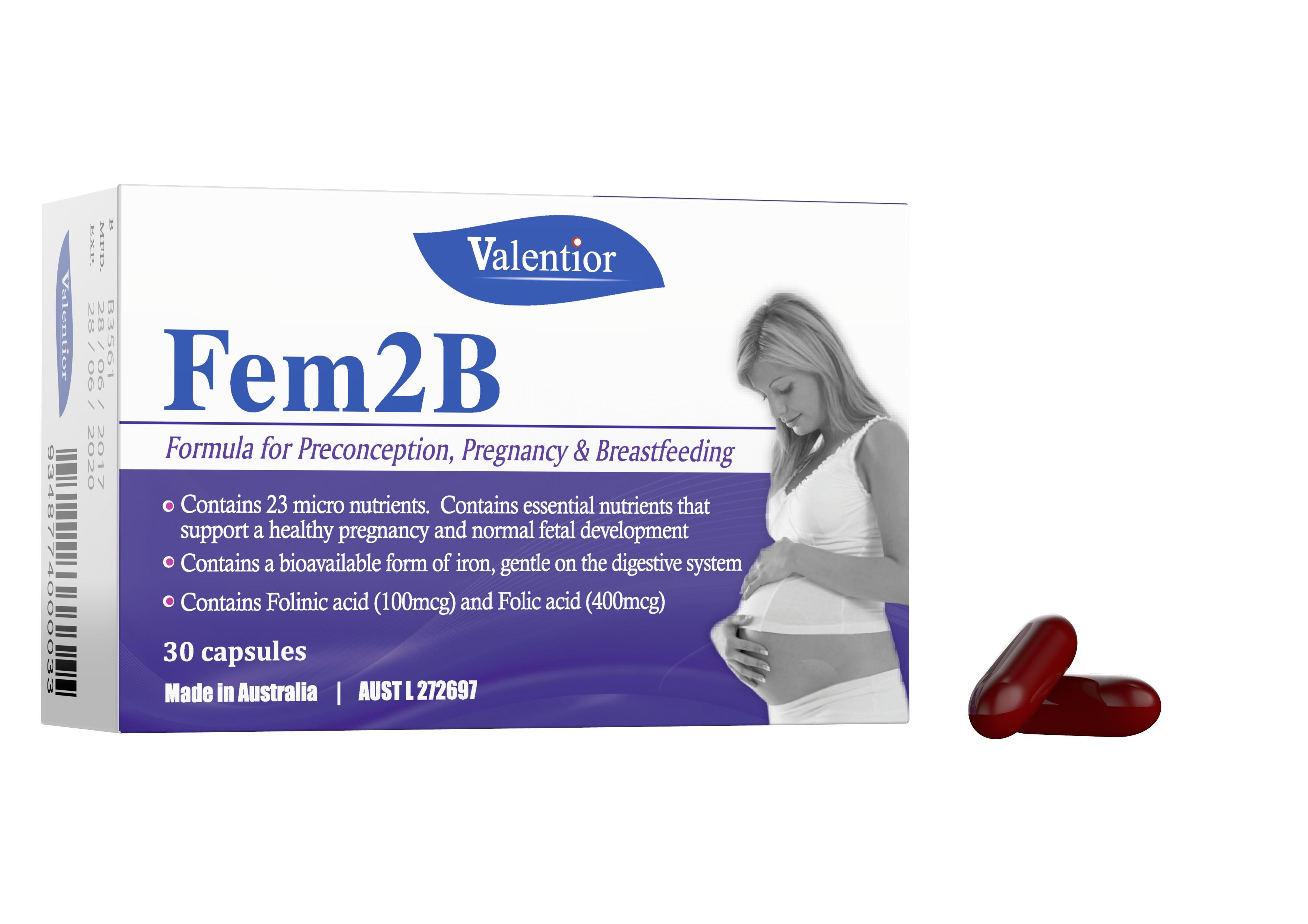 Fem2B công thức toàn diện và tối ưu cho phụ nữ chuẩn bị mang thai, mang thai, cho con bú