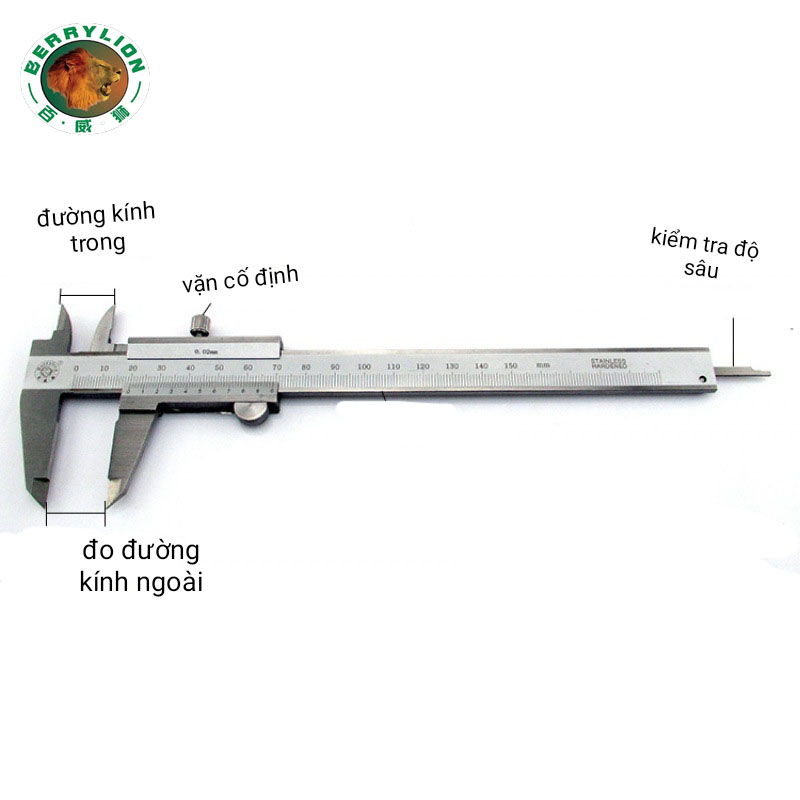Thước kẹp cơ khí Berrylion 150mm 200mm