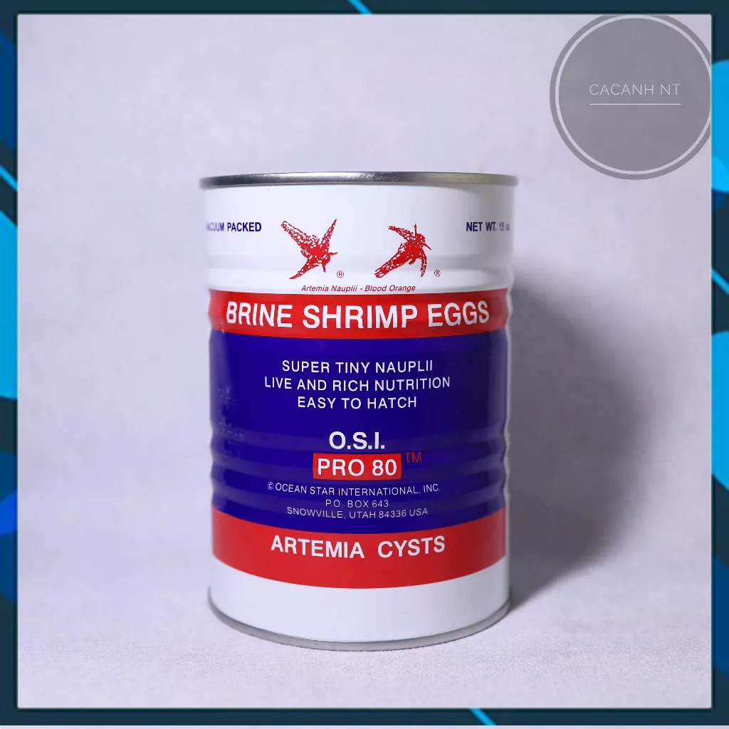 Trứng Artemia Mỹ O.S.I , thức ăn cho cá con mới nở