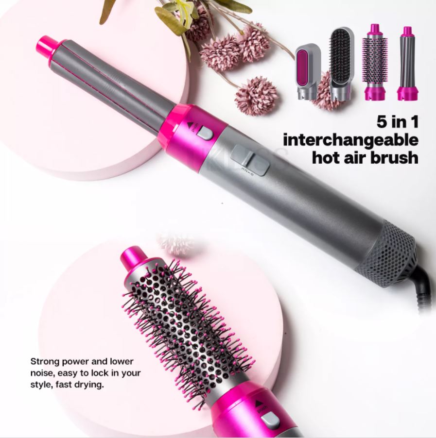 Máy làm tóc đa năng 5 in 1 Hot Air Styper - Bộ làm tóc đa năng - Máy uốn tóc xoăn tự nhiên - Bộ tạo kiểu tóc đa năng