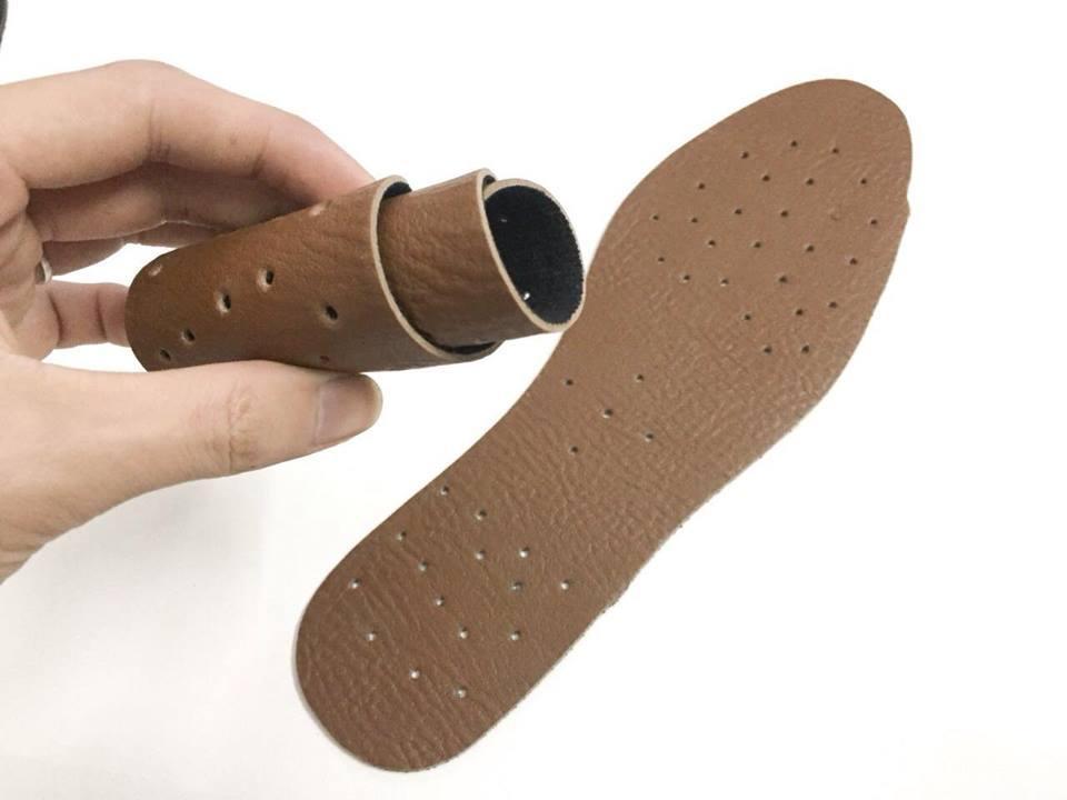 Một đôi lót giày da khử mùi thông thoáng ( Da Bò Thật 100% - Bảo Hành 2 Năm )
