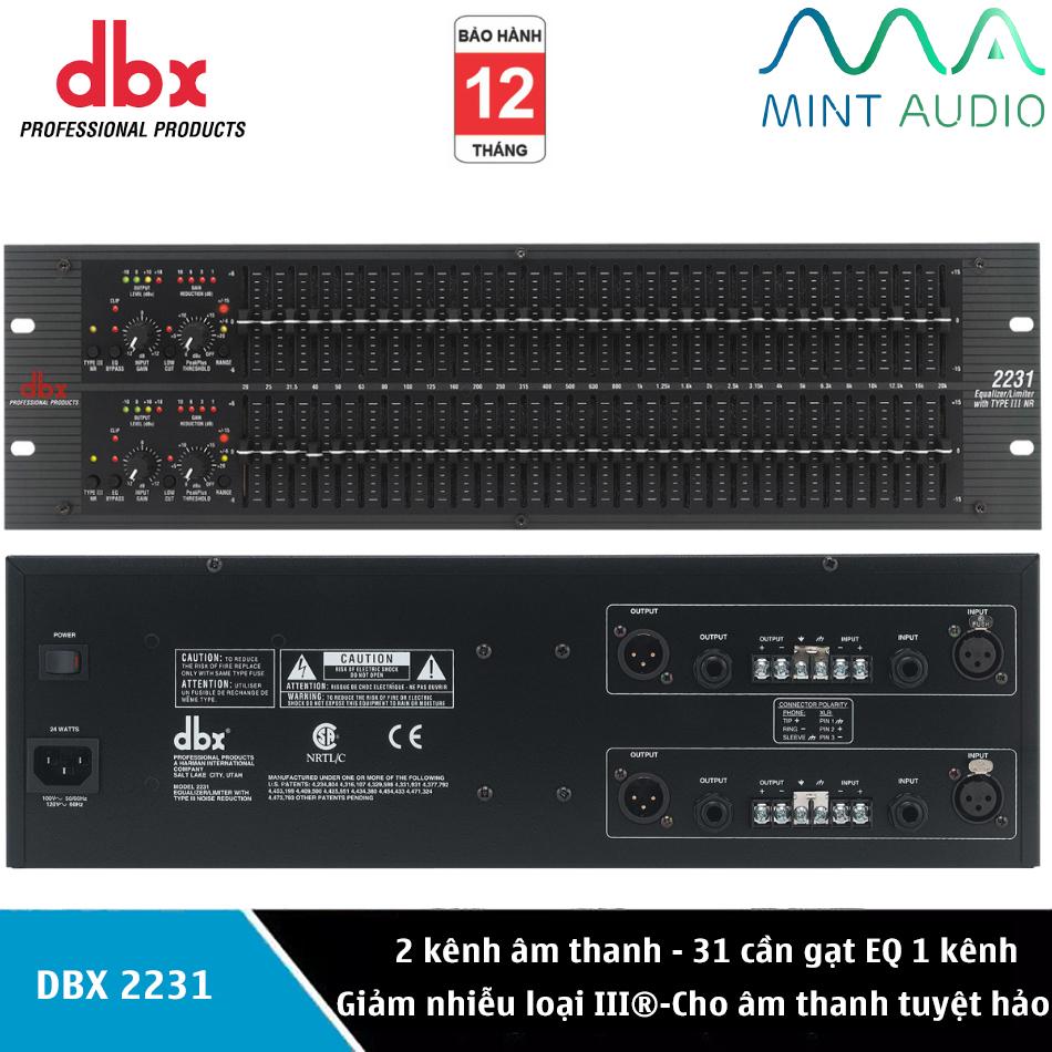 Lọc tiếng cao cấp Equalizer DBX2231 - Lọc xì & Lọc âm Karaoke