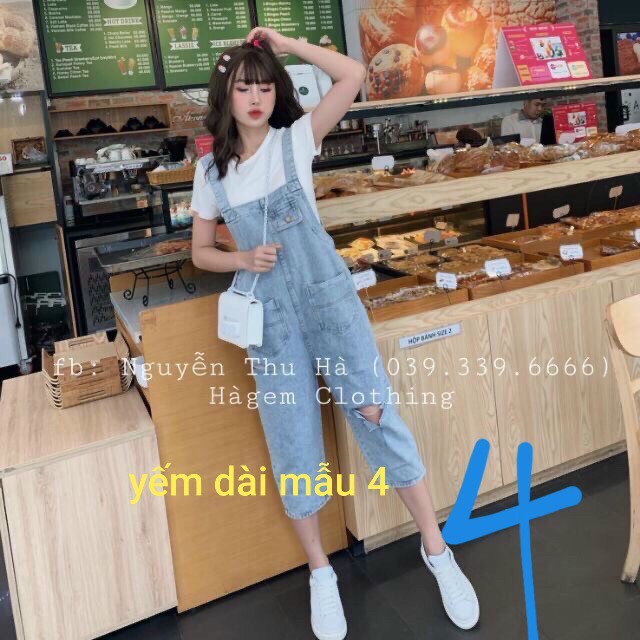 Yếm nữ quần jean thời trang cao cấp-yếm jean nữ dài quần ngố siêu xinh -yếm jean nữ quần form rộng có túi- yếm jean nữ cá tính phong cách Hàn Quốc QUYNH_STORE97 JD04