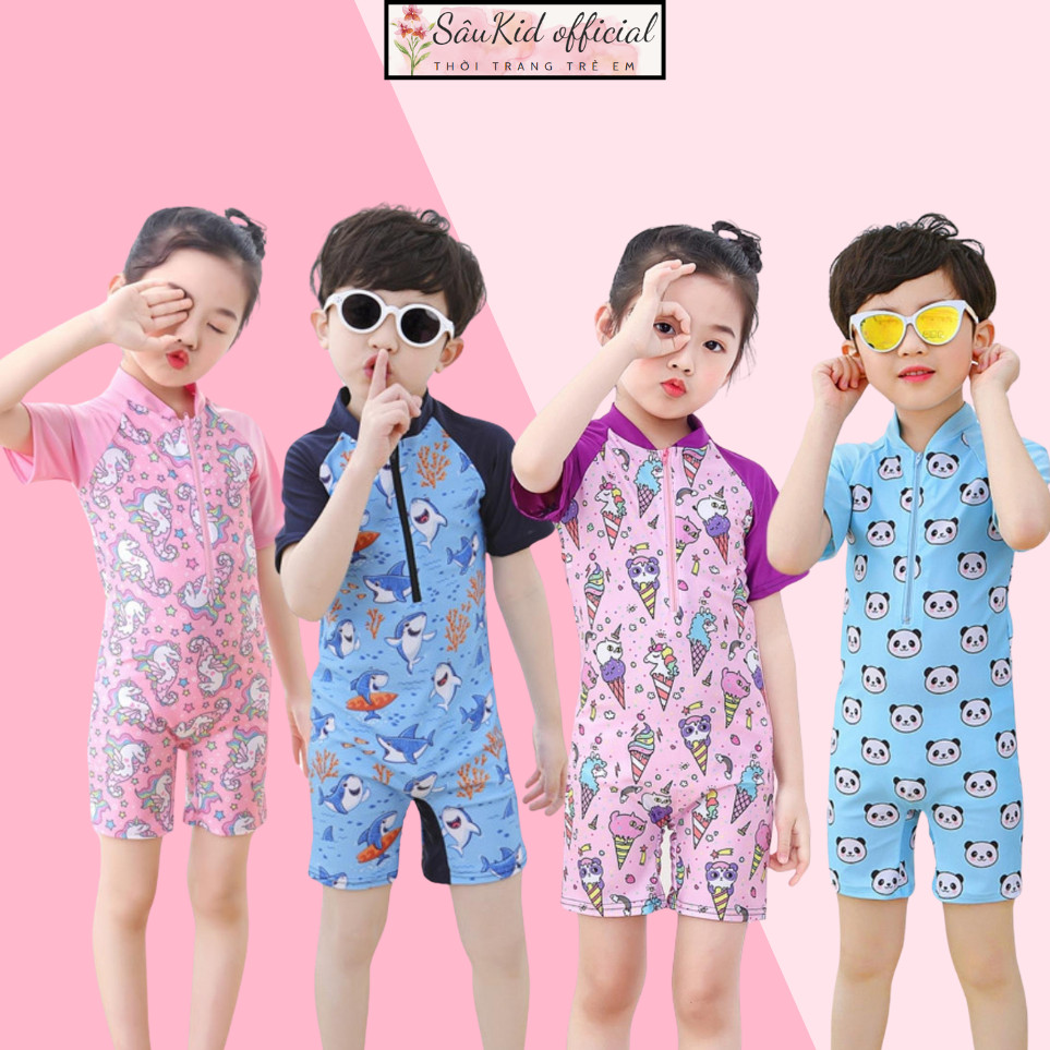 Đồ bơi trẻ em ,Bộ bơi cho bé trai và bé gái SâuKids dành cho bé trai bé gái từ 10kg đến 46kg