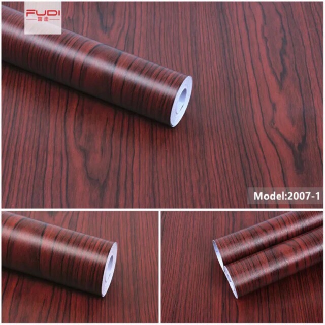 Giấy dán tường giả gỗ 10Mx45CM decal dán tường phòng ngủ sẵn keo