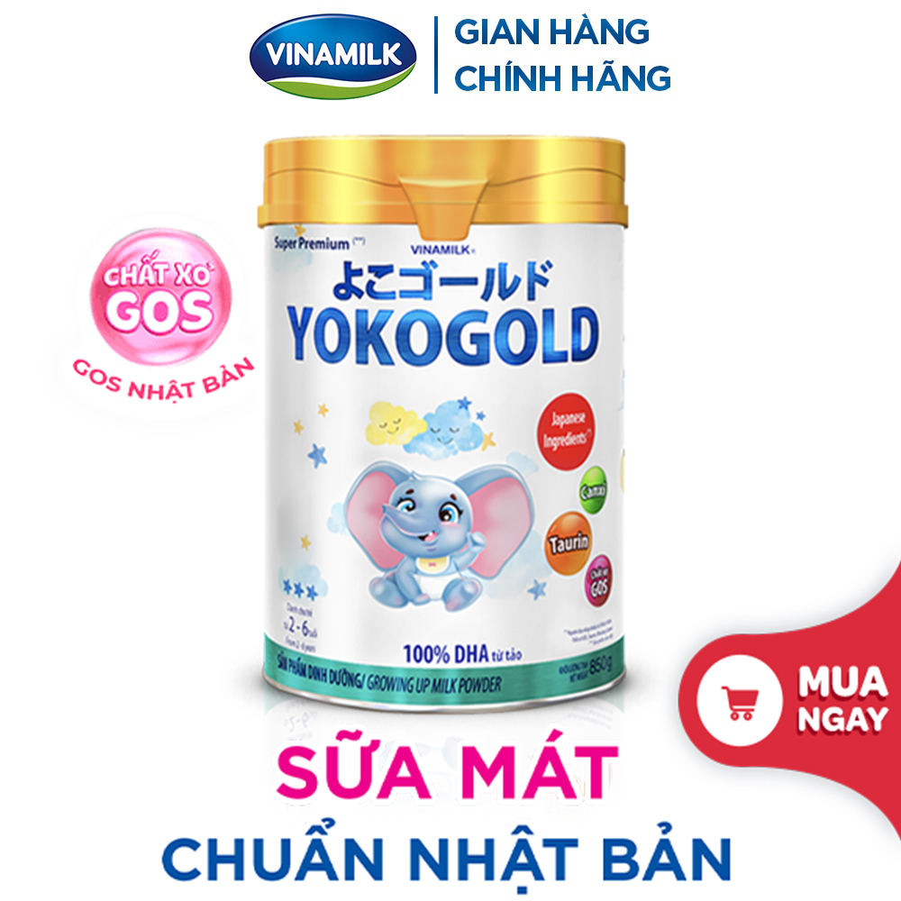 Sữa bột Yoko Gold 1- Sữa công thức Vinamilk Dưỡng chất tốt từ Nhật Bản, Vị Nhạt thanh mát, Tiêu hóa khỏe, giúp bé dễ hấp