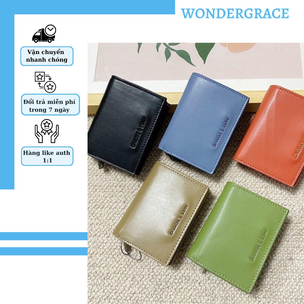 Ví Charles & Keith card holder dây xích đeo chéo