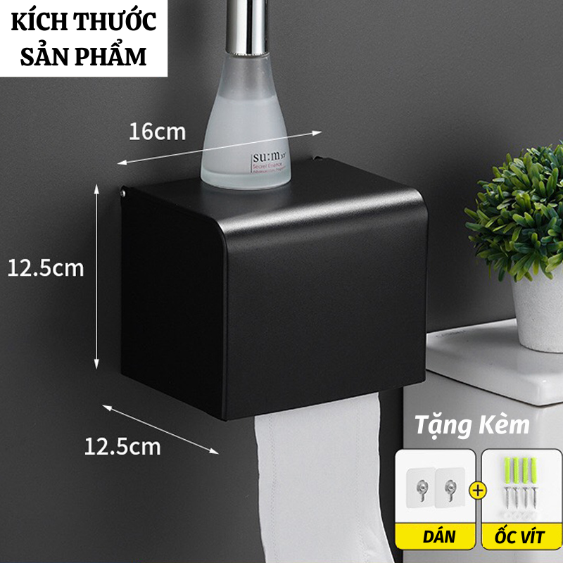 Hộp đựng giấy vệ sinh hộp giấy vệ sinh inox dán tường chống nước bách hoá daiki