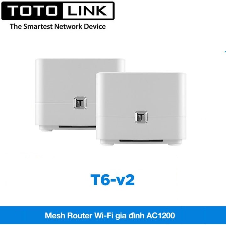 Mesh Router WiFi Gia Đình AC1200 TOTOLINK T6-V2 - Hãng Phân Phối Chính Thức