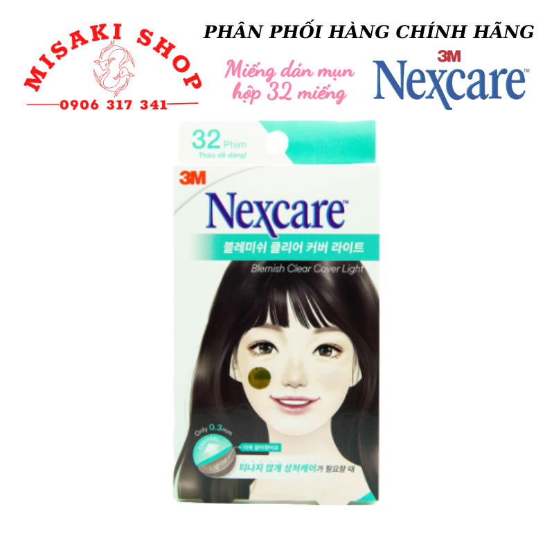 Miếng dán mụn mờ thâm nexcare 3m bbc light hộp 32 miếng xa010915198 | misakishop