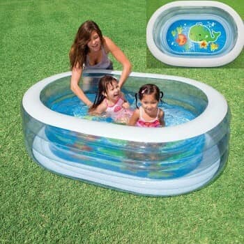 Bể bơi vuông trong suốt 163x107x46 mã Intex 57482 chính hãng giá tốt
