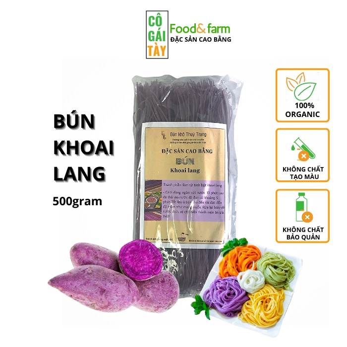 Bún Ngũ Sắc Cao Bằng Eatclean - Bún Khoai Lang thực phẩm khô cho người giảm cân ăn kiêng làm từ rau củ
