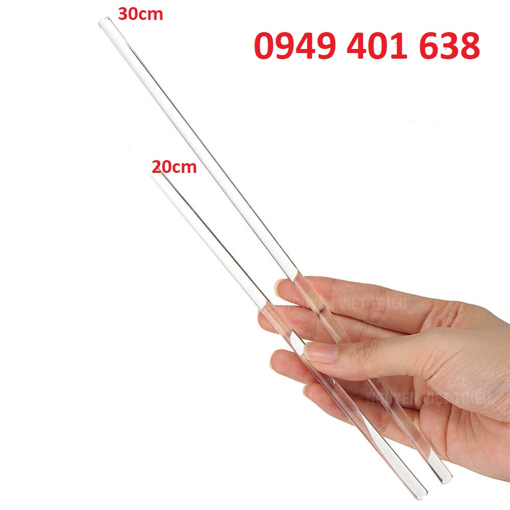 Đũa thủy tinh 1 cái dài 20cm - 30cm