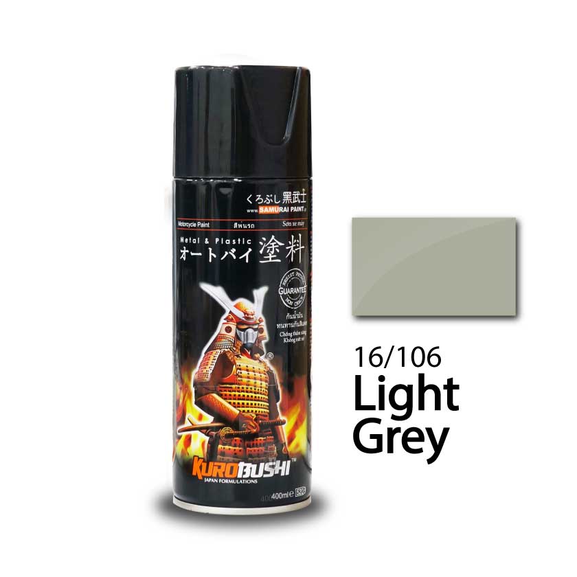 Sơn xịt xe máy samurai chai 400ml màu xám sáng 106