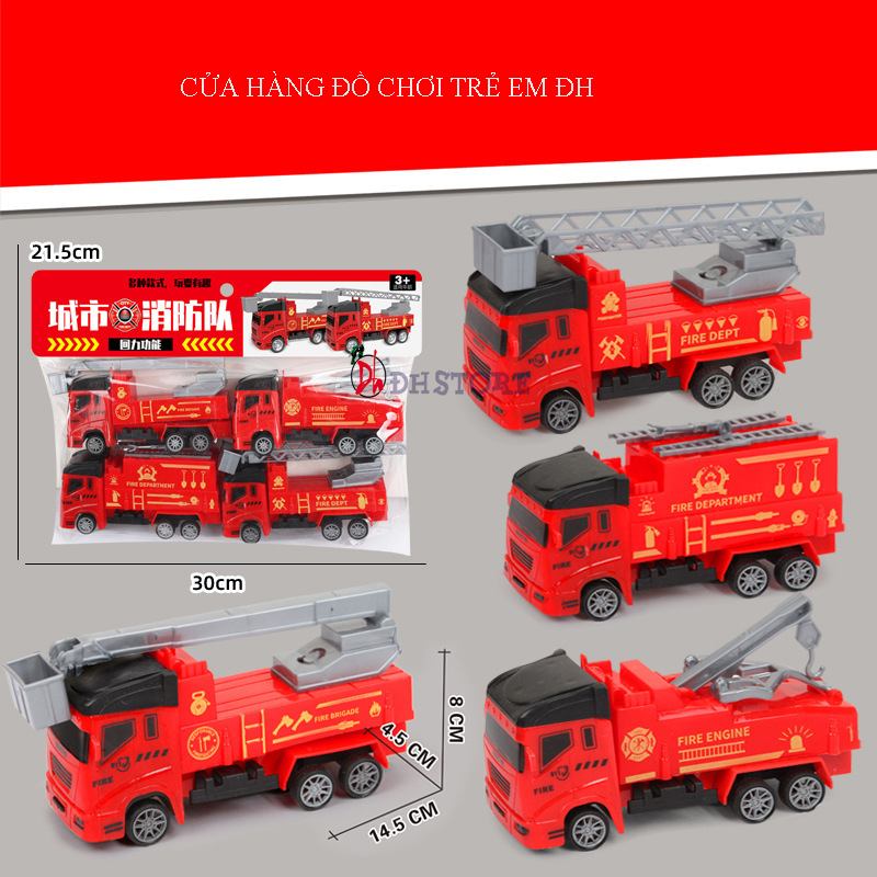 Đồ chơi xe công trình,xe cứu hỏa, túi xe đồ chơi đa dạng cho bé