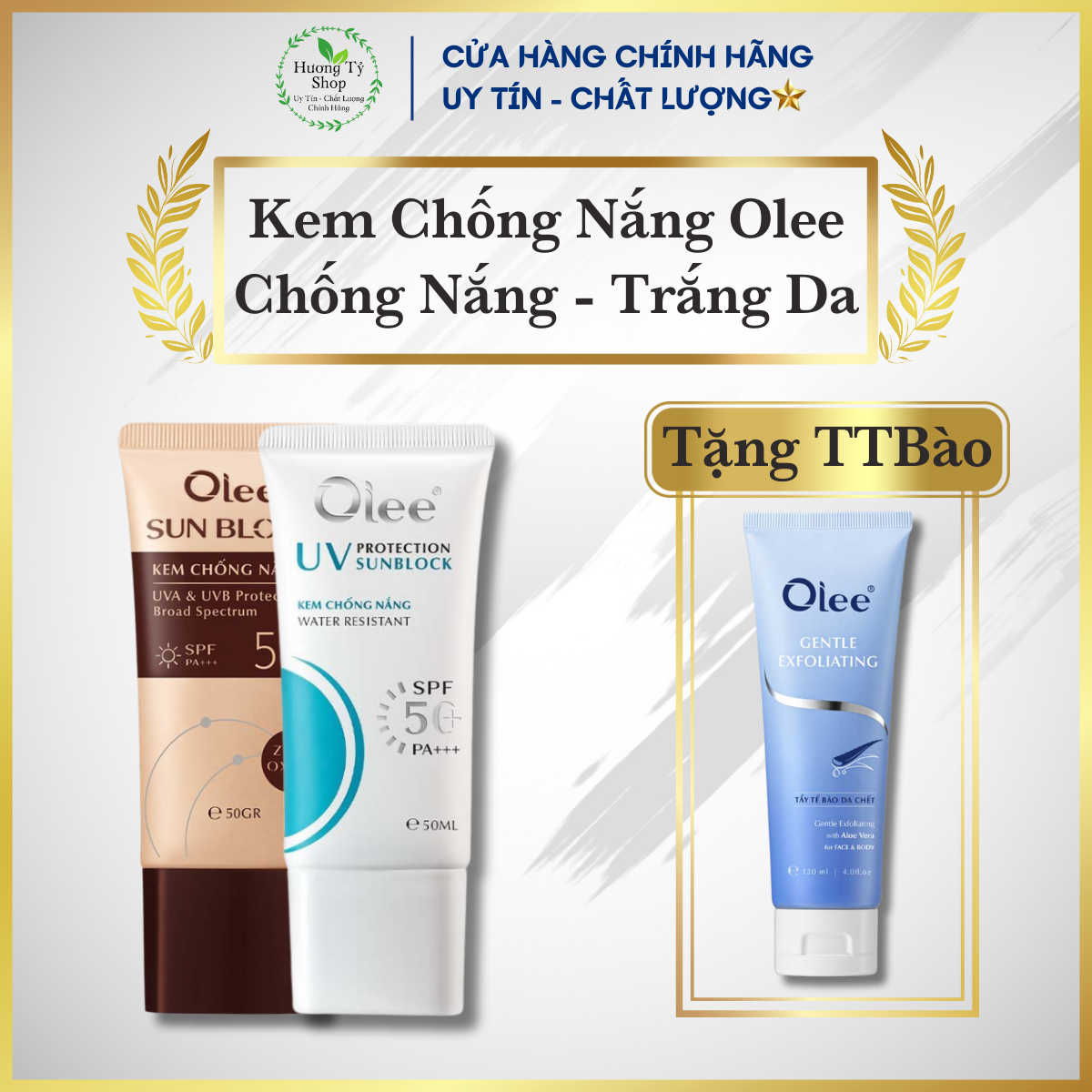 Kem chống nắng olee toàn thân chống nắng cực cao spf 50+ tự nhiên
