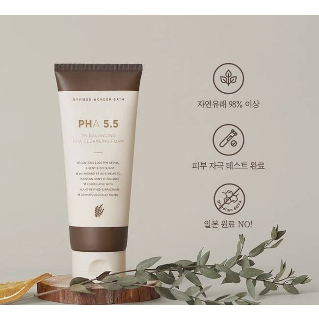 Sữa rửa mặt Byvibes Wonder Bath PHA 5.5 130ml