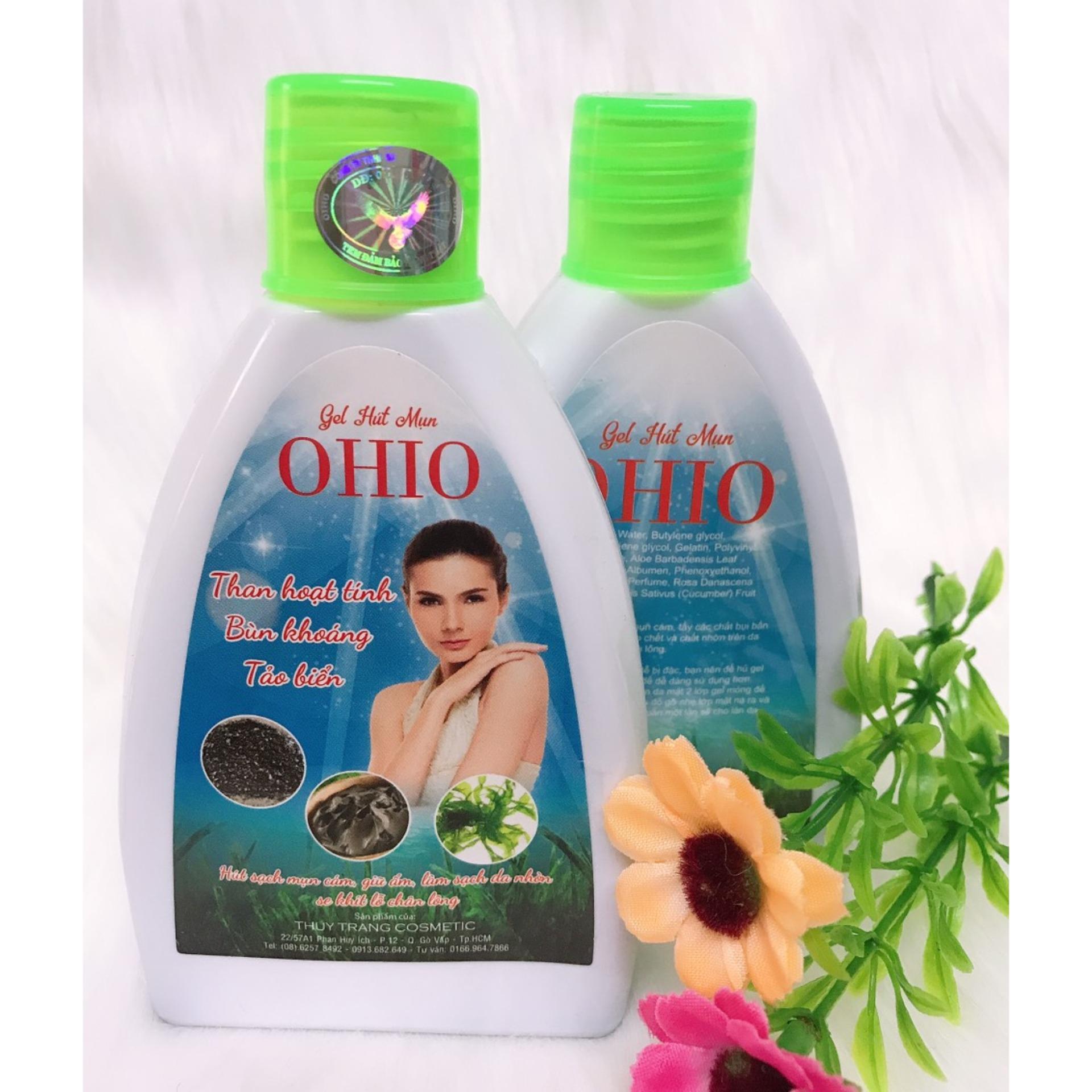 GEL HÚT MỤN OHIO- THAN HOẠT TÍNH - BÙN KHOÁNG- TẢO BIỂN 200g