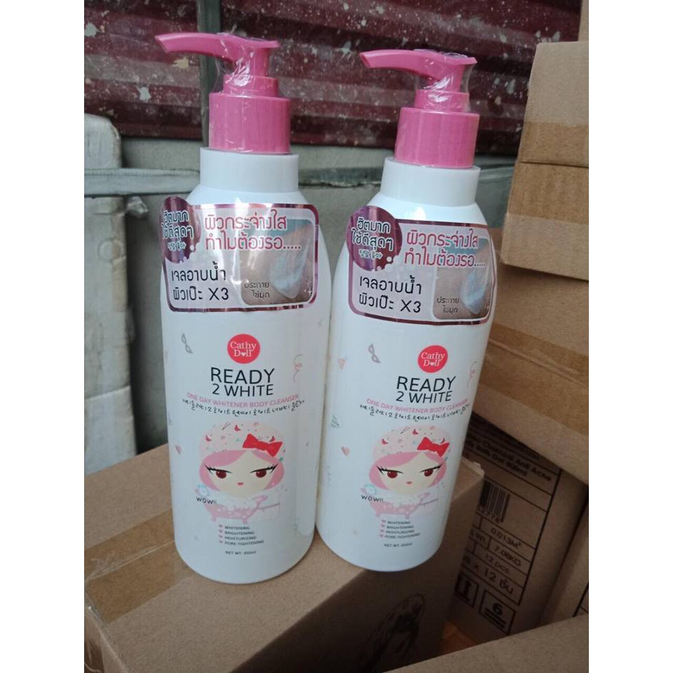 Sữa Tắm trắng da cathy Ready 2 White 450ml