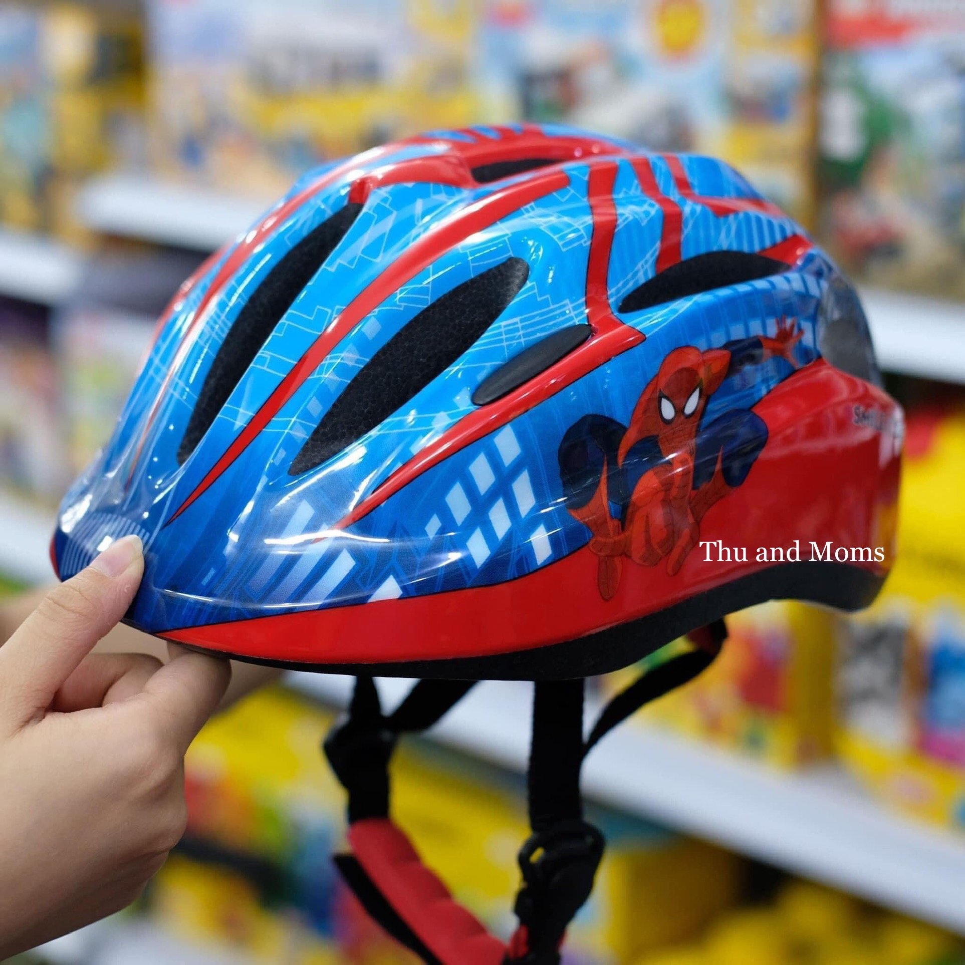 Protec Mũ bảo hiểm Xe đạp siêu nhẹ hình Spider Man dành cho trẻ em - mũ bảo hiểm cho bé