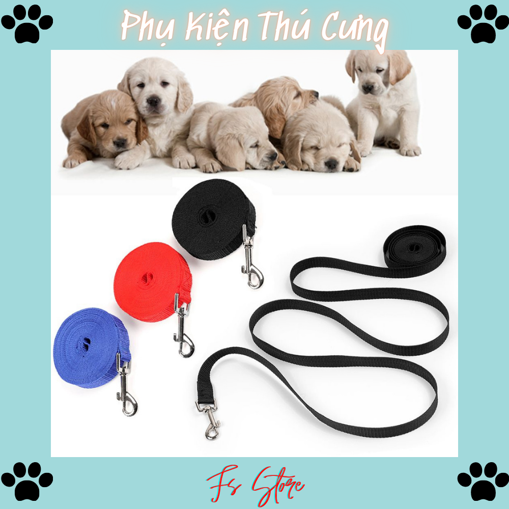 Dây dắt chó, dây dắt dành cho chó mèo dây dài 1m8, 6m, 9m