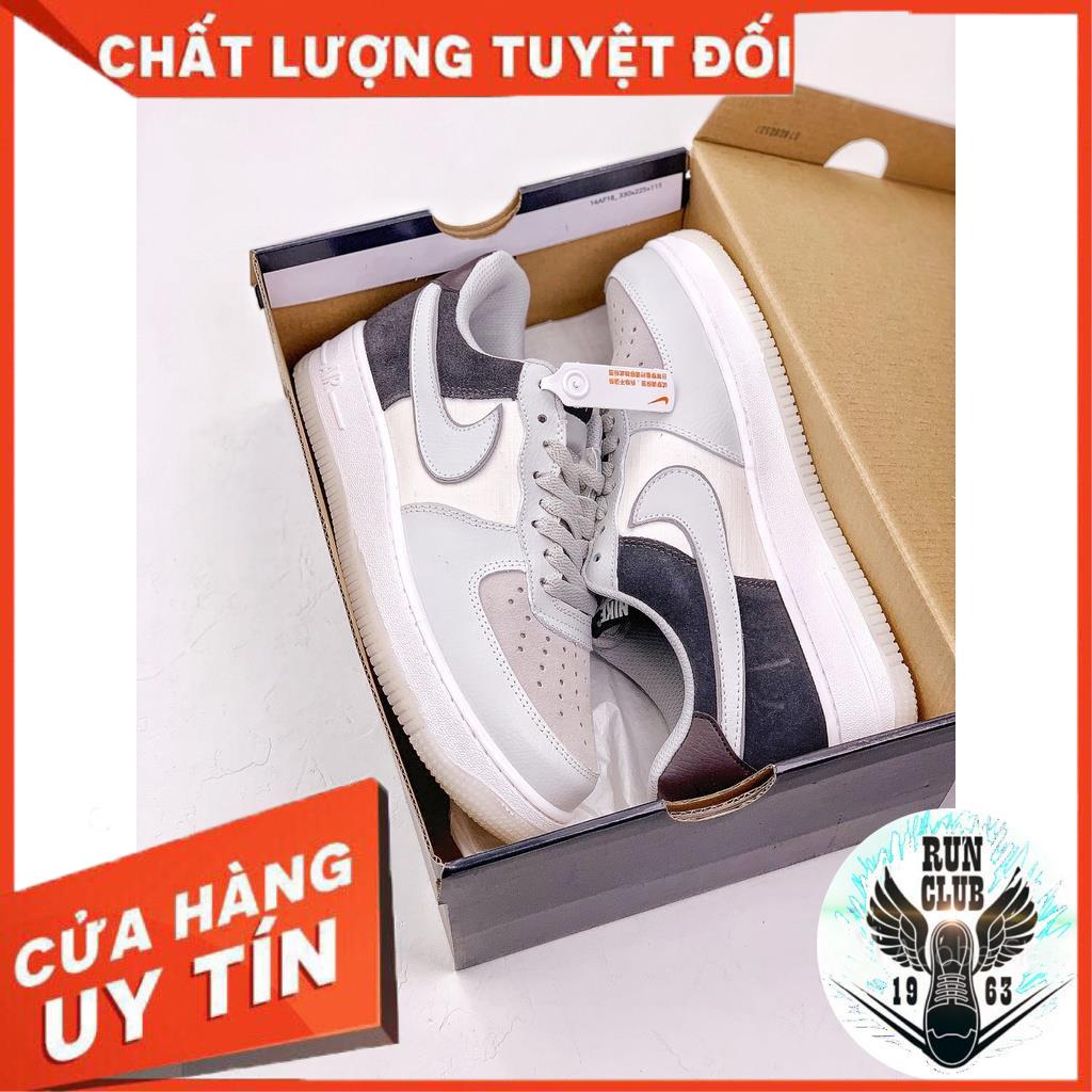 giầy thể thao sneaker, AF1 nam nữ custom Đen Xám thời trang nam nữ, force