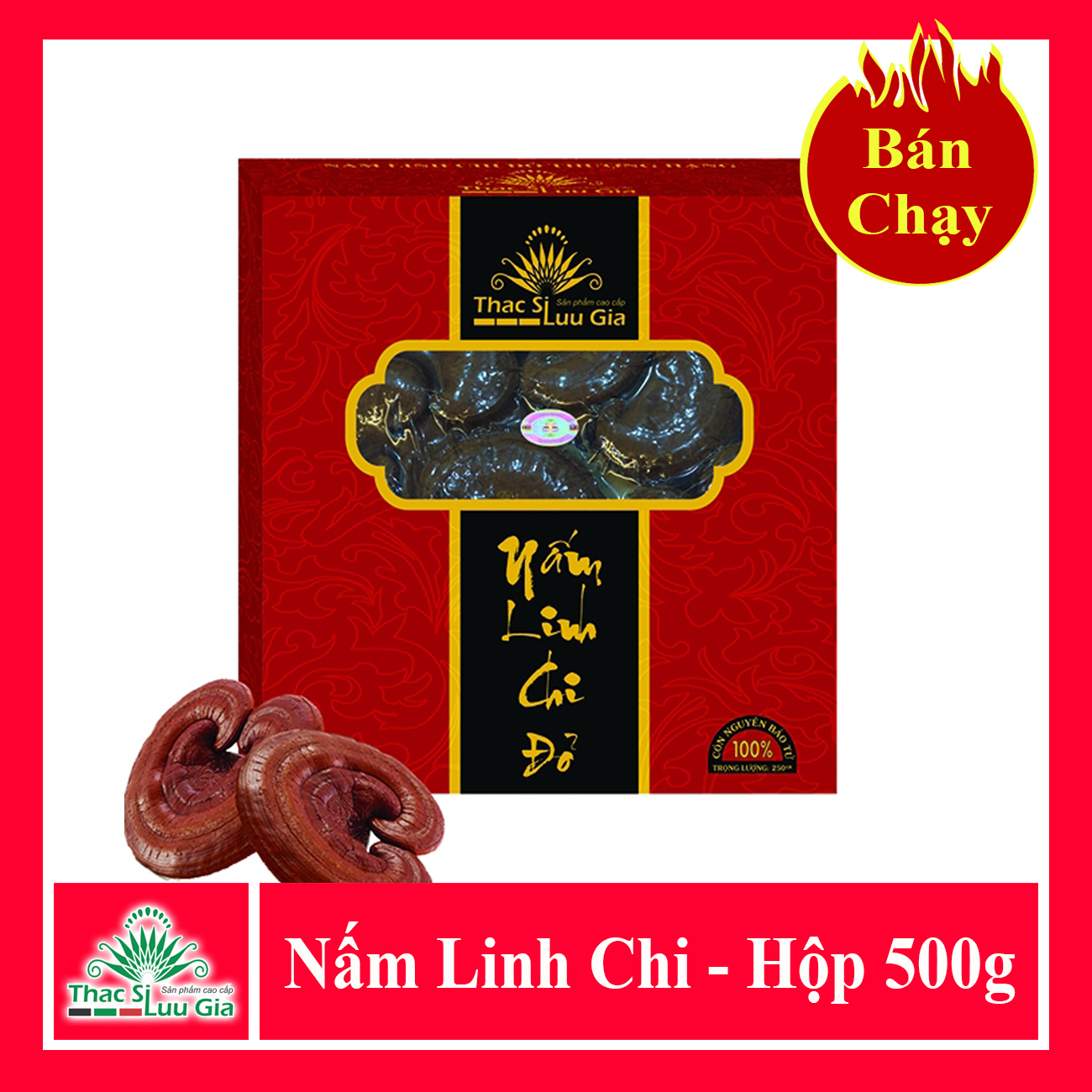 Nấm linh chi đỏ - hộp 500g