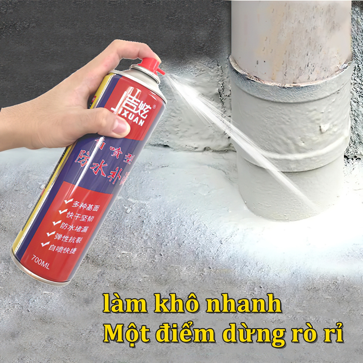 Bình Xịt Chống Thấm Khe Nứt, Chống Dột Siêu Bền - Bình Xịt Chống Thấm