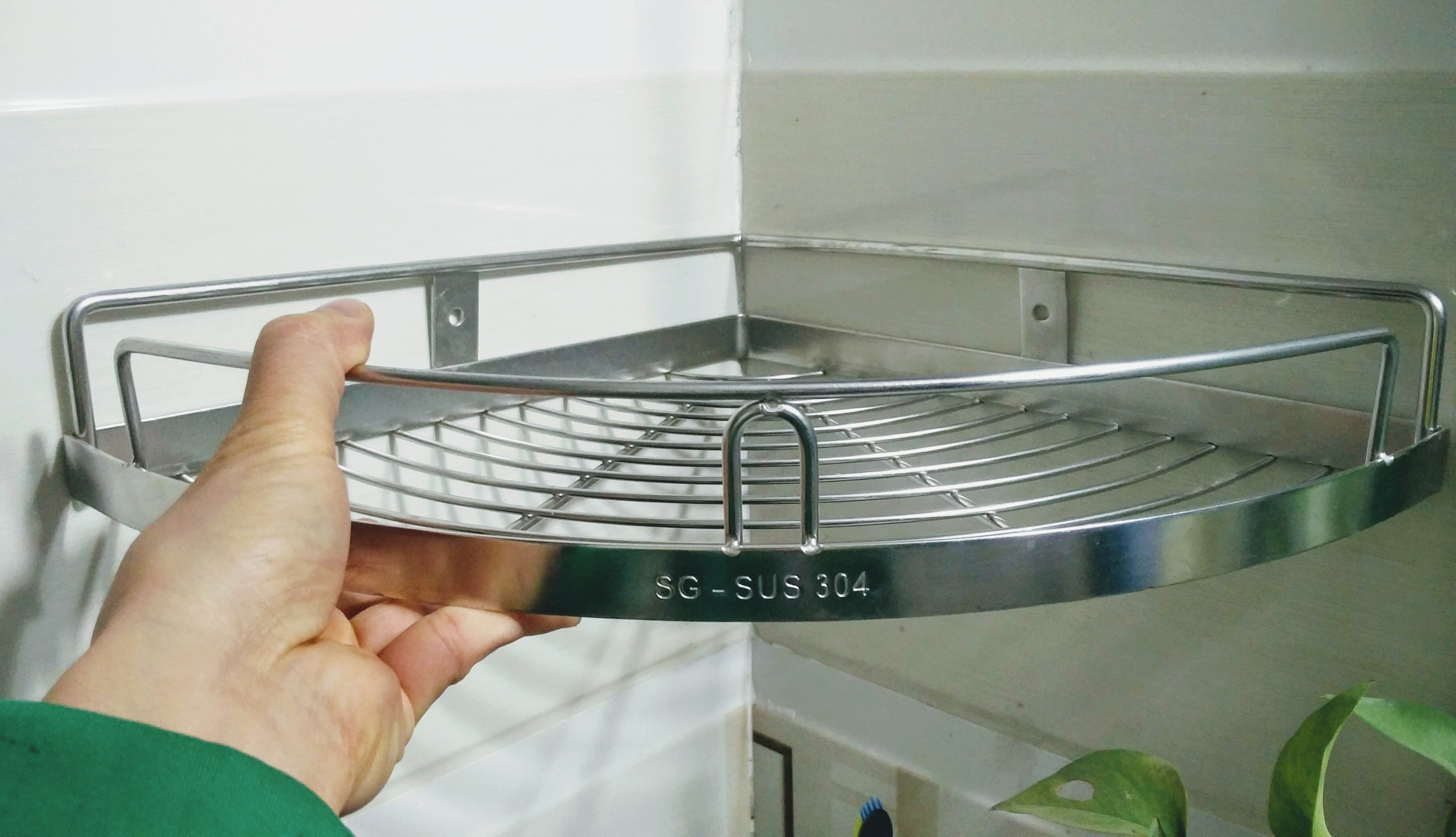 Kệ góc 1 tầng inox sus 304 cao cấp