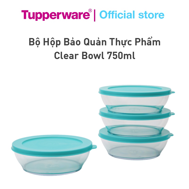 Bộ Hộp Bảo Quản Thực Phẩm Tupperware Clear Bowl 750ml