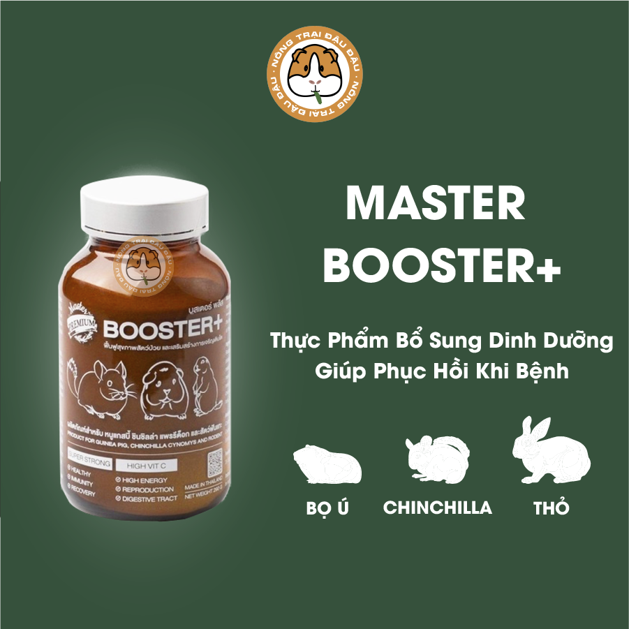 Thức Ăn Bổ Sung Vitamin Booster Plus Cho Bọ Ú, Thỏ, Chinchilla, Rùa Cạn, Thú Gặm Nhấm