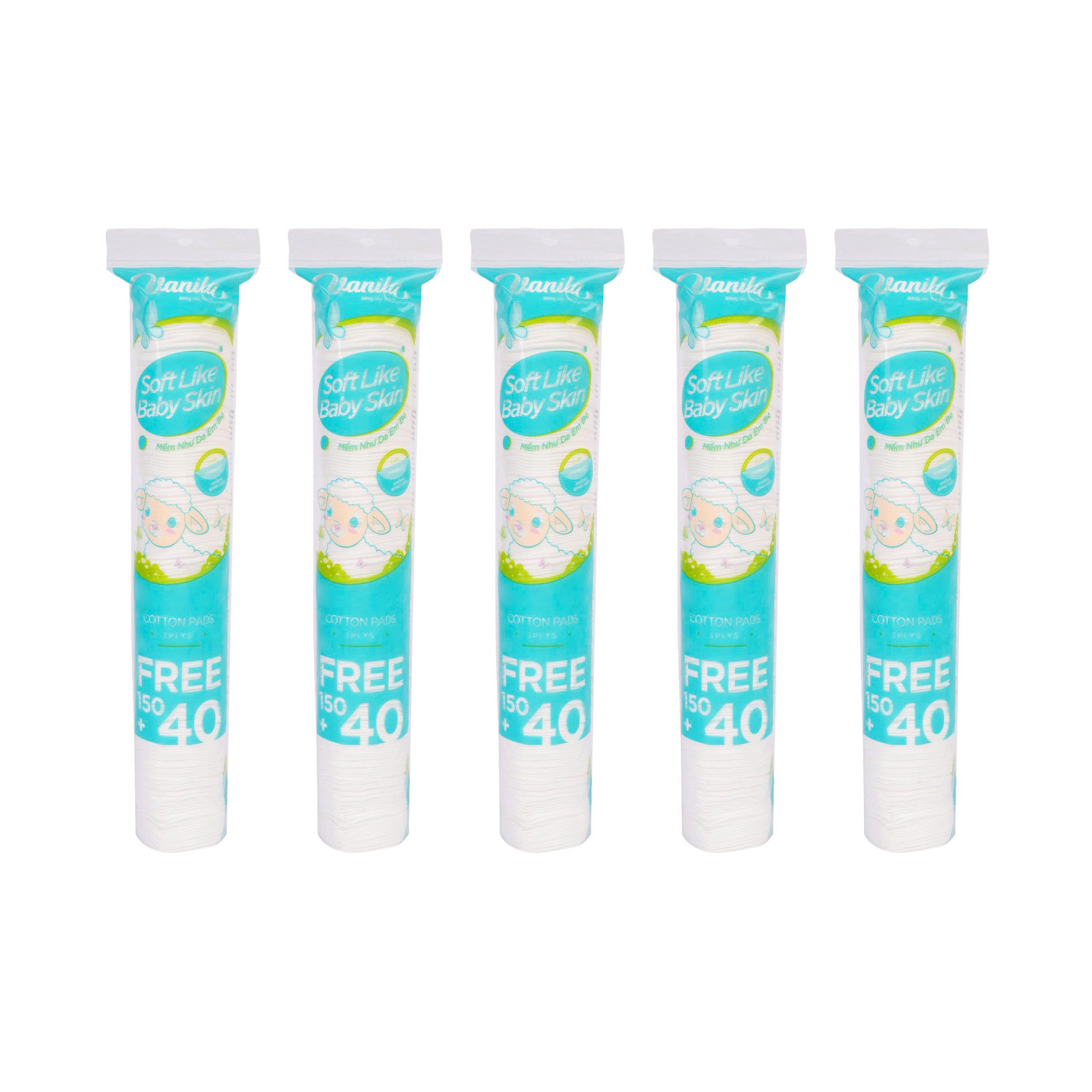 1 Pack - 190 Pieces of Makeup Remover Cotton