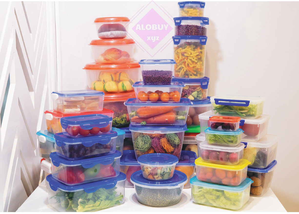 Combo 10 hộp nhựa đựng thực phẩm có nắp đậy trữ đông an toàn màu