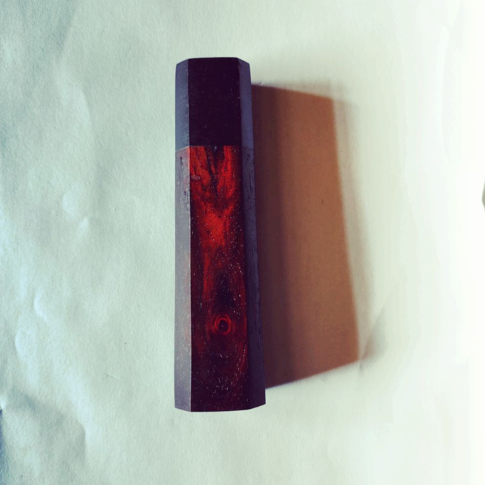 Cán dao bát giác khâu sừng trâu đen