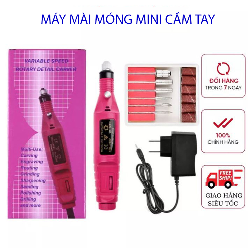 Máy mài móng nail cầm tay chất lượng, giá tốt - máy mài mini cầm tay chuyên dụng dùng làm móng, tác động bề mặt móng, mài, điêu khắc, định hình nail