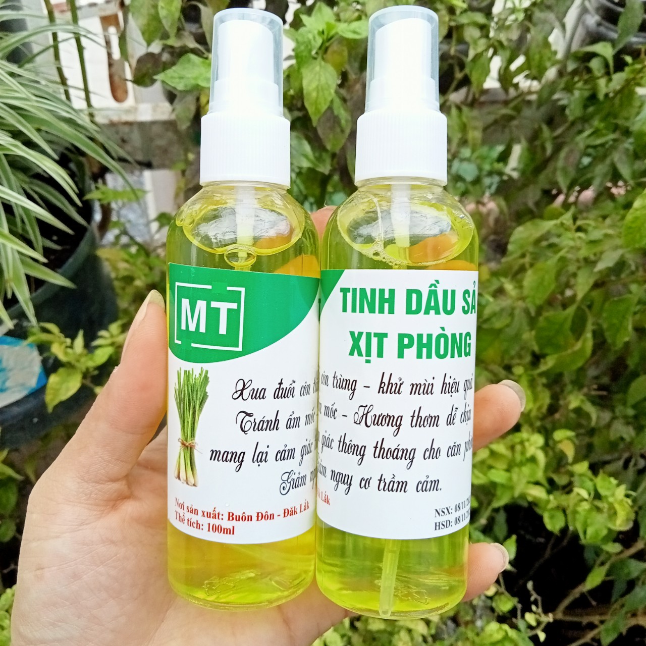 [ Mới Về] Tinh Dầu Sả Xịt Phòng Khử Mùi Đuổi Muỗi Kiến Gián Thơm Phòng, Xông hơi 100ml