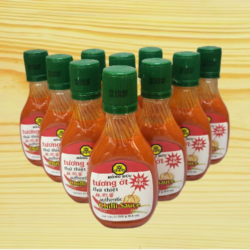 [SET 10 CHAI X 250gr] TƯƠNG ỚT CÔ ĐẶC SIÊU CAY HỒNG ĐỨC Authentic Chilli Sauce