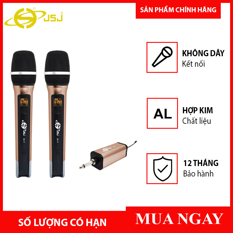 [HCM]Micro Karaoke Không Dây Cho Loa Kéo JSJ  W-17