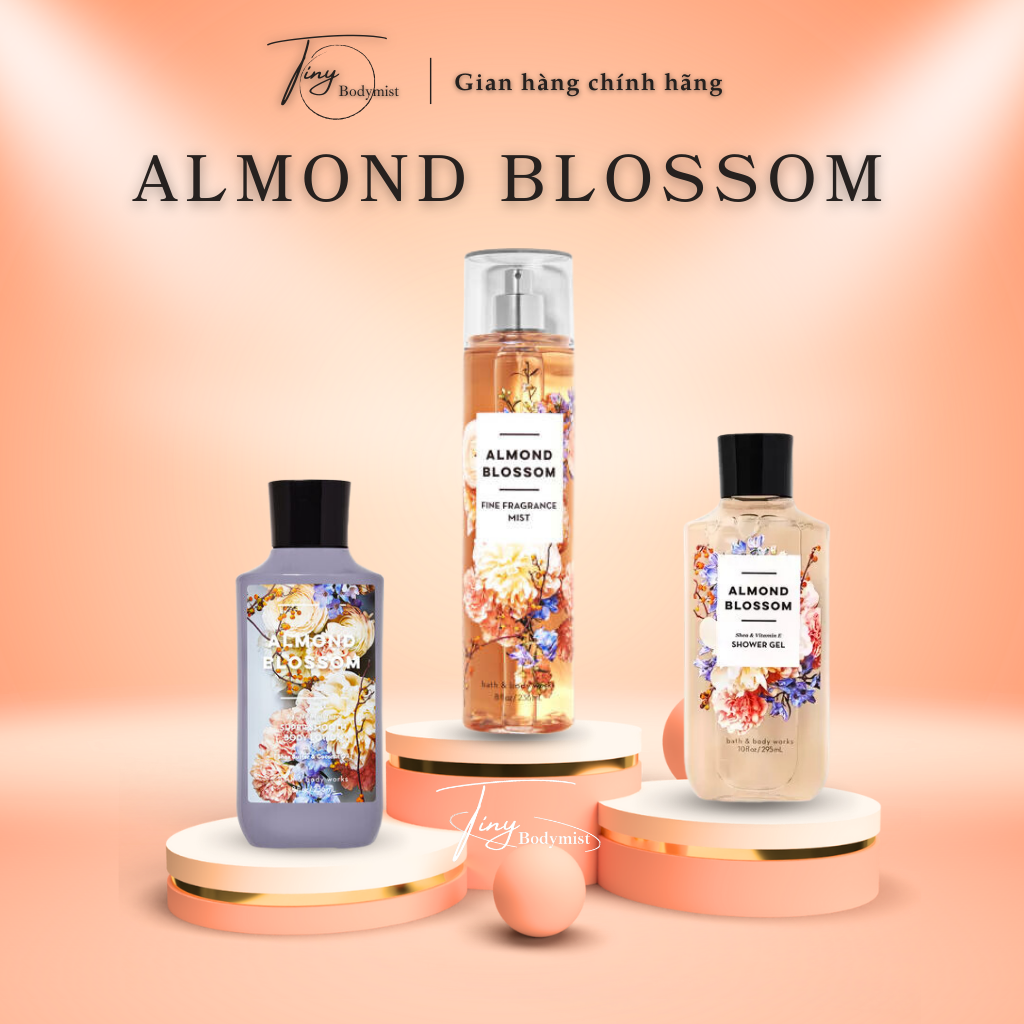 Xịt thơm toàn thân bodymist Bath & Body Works: Almond Blossom