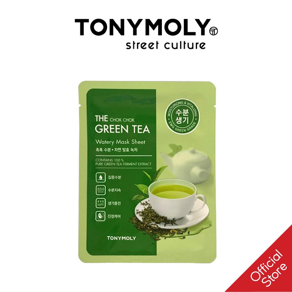 Mặt nạ giấy trà xanh tonymoly the chok chok green tea watery mask sheet 20g