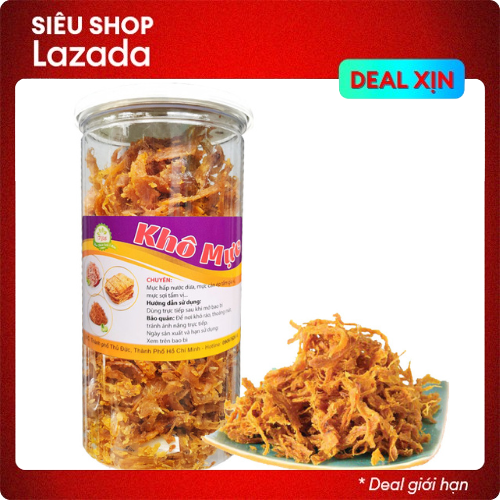 [HCM]KHÔ MỰC SỢI TẨM VỊ THƠM NGON - HŨ 200G ( MÓN ĂN VẶT GIÁ RẺ)