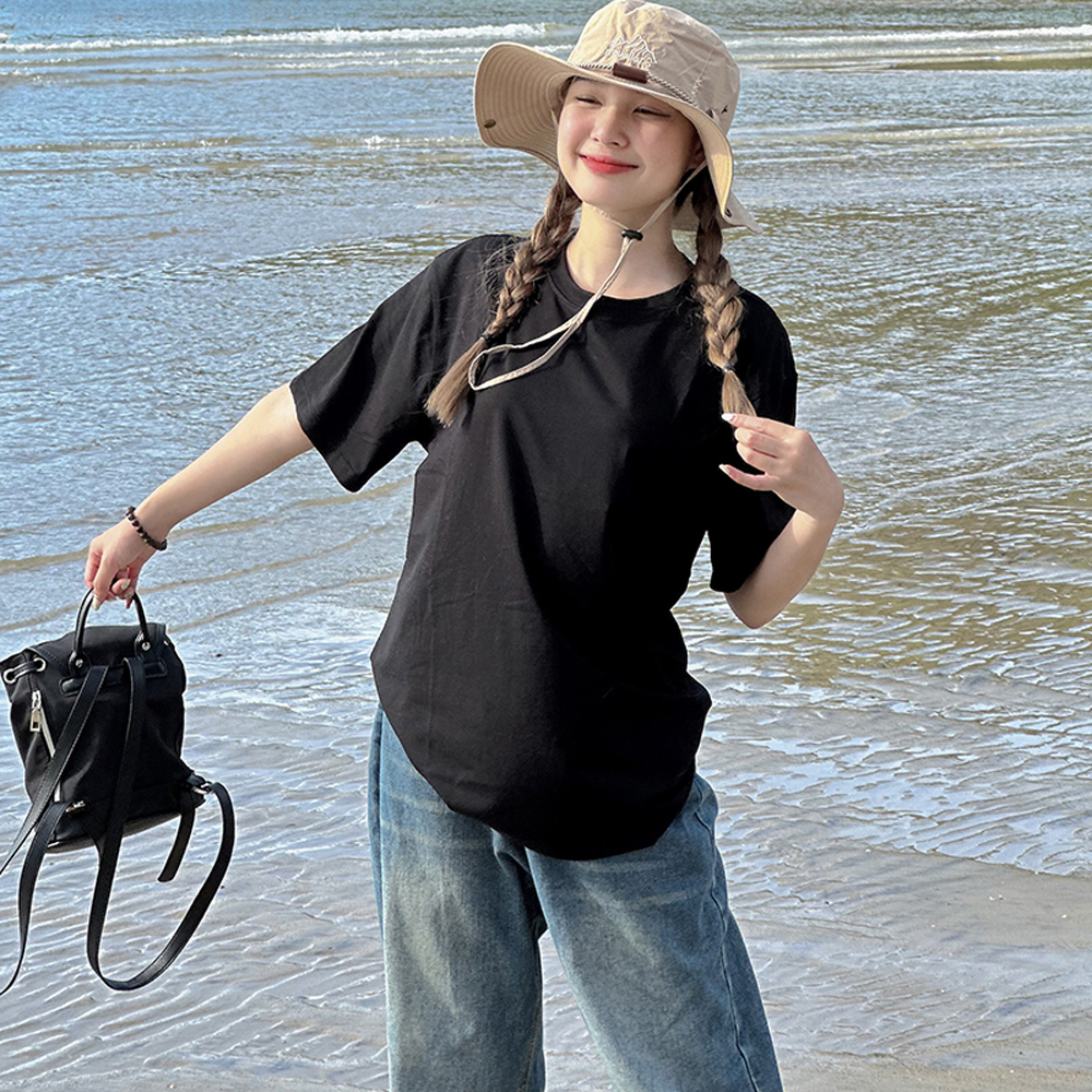 Áo thun cotton khô 3158 vải chính phẩm mẫu trơn túi full tag mác form rộng unisex oversize 40-70kg