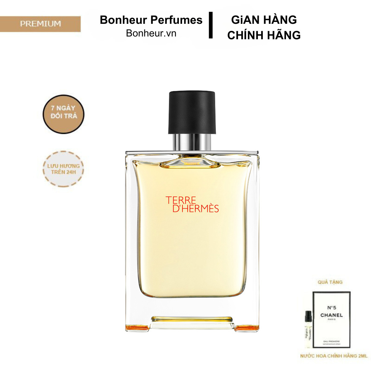Nước hoa nam chính hãng, nước hoa nam terre d'hermes 100ml - lưu hương 24h